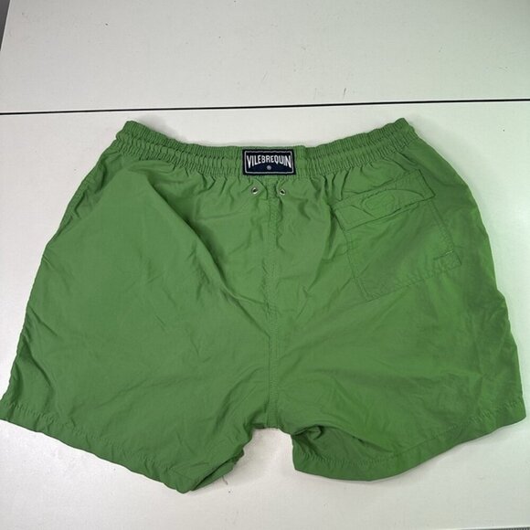 Vilebrequin Moorea Solid 7" Swim Trunks Green Men's 2XL XXL - Picture 1 of 7